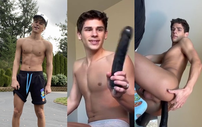 OnlyFans: Derkslurp tests the limits of his hole with a massive dildo