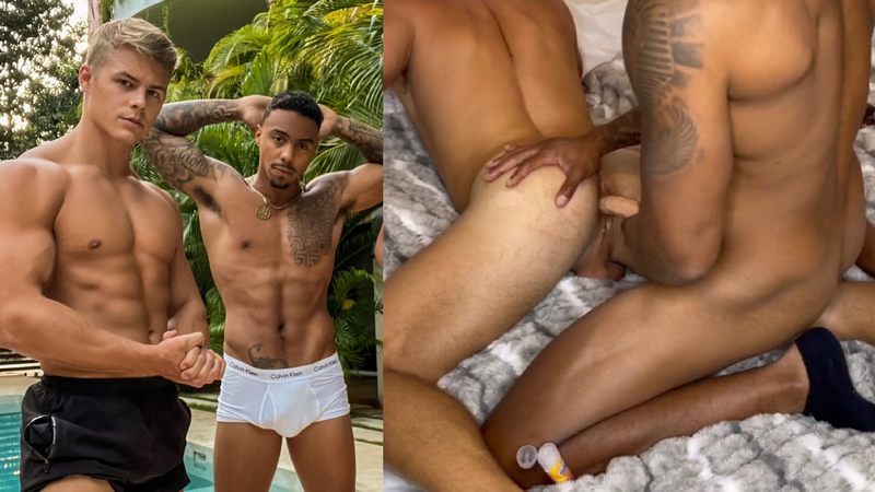 OnlyFans: Caramelbadboy fucks Peachy Boy with a dildo