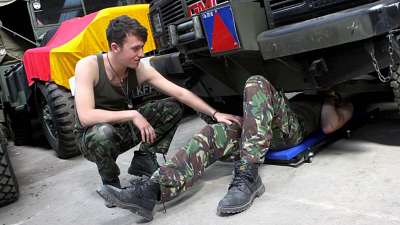 EuroBoyXXX: Army Twinks Dylan Thorne & Olly Tayler Fuck